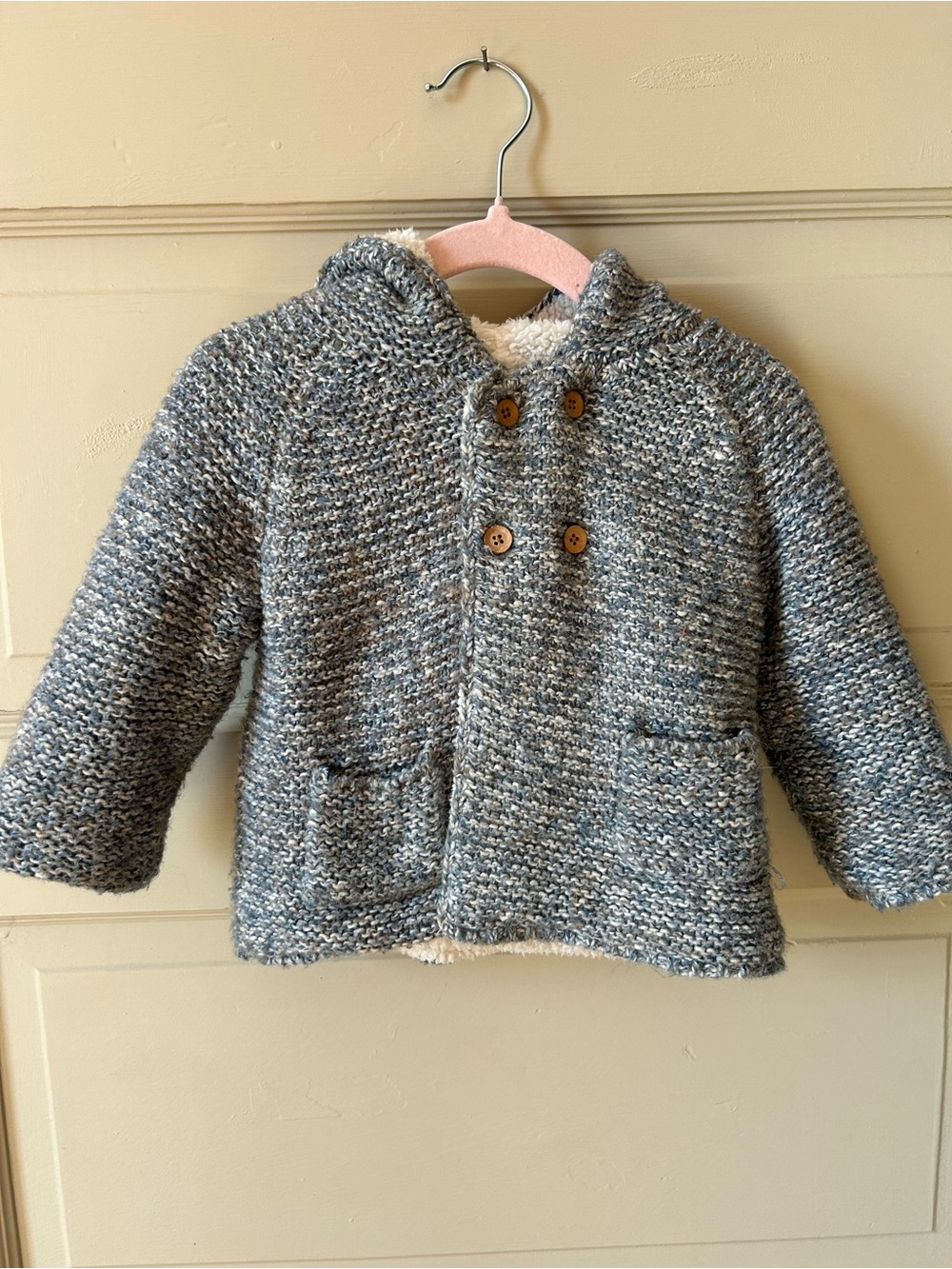Zara Mini blue sweater coat - 12m